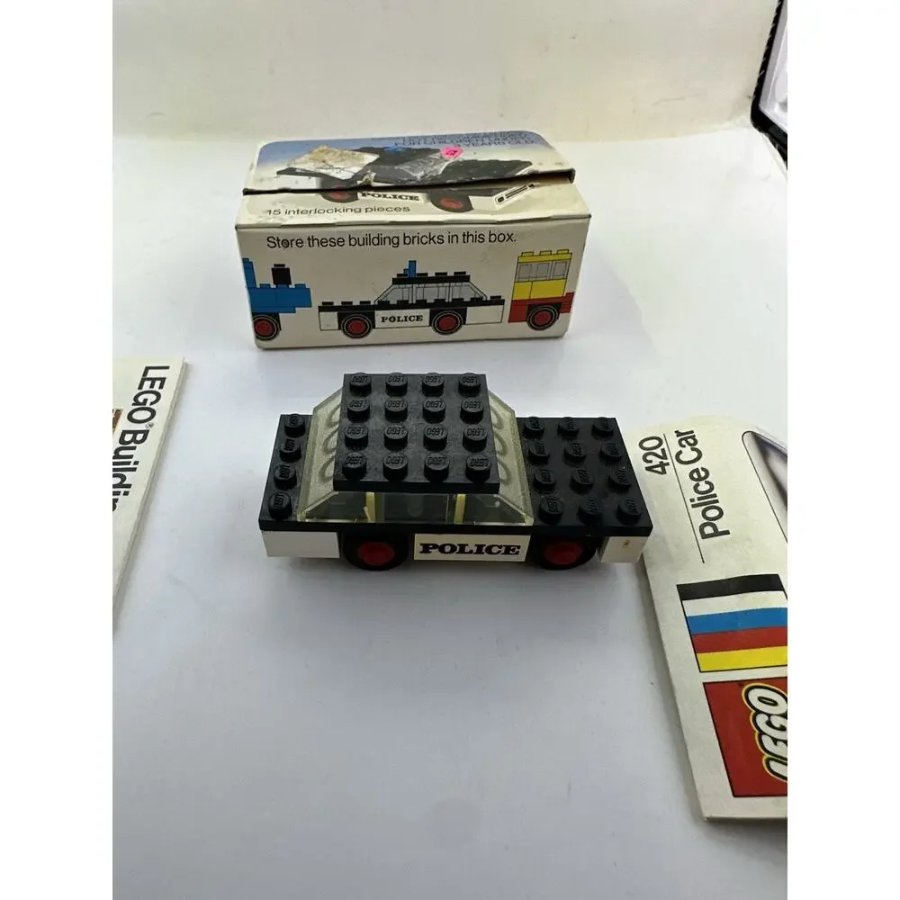 LEGO 420 1974 Police Car 99% Complete Set 15 Pieces Vintage LEGOLAND Vehicle Box